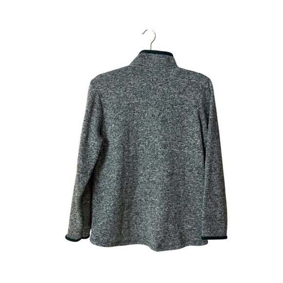 Stan Herman Womens Full-Zip Heathered Jacket M/M Gray & Green 100% Polyester - Picture 2 of 5